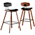 Mid-Century Fox Barstool 3D model small image 1