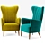 Duke Lounge Chair: Stylish & Versatile Seating 3D model small image 2