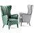 Duke Lounge Chair: Stylish & Versatile Seating 3D model small image 5