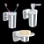 HANSGROHE PuraVida Bathroom Accessory Set 3D model small image 3