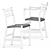 Elegant CH46 and CH47 Chairs 3D model small image 5