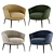 Caratos Maxalto Armchair: Trendy Comfort in 5 Colors 3D model small image 2