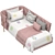 Elegant Dual-Color Archive Bed 3D model small image 6