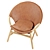 Rustic Modern Acacia Leather Chair 3D model small image 4