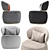 Bon Ton Luxury Armchair: Sleek Design & Exceptional Comfort 3D model small image 5