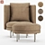 Svelte Suede Armchair: Minotti Torii 3D model small image 1