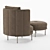 Svelte Suede Armchair: Minotti Torii 3D model small image 3