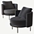 Modern Torii Armchair, Minotti 3D model small image 2