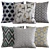 Luxury Decorative Pillow Collection 3D model small image 1