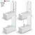 Ravak Bath Set 118: City Slim, Fresia, Domino, 10° 3D model small image 1