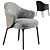 Elegant Minotti Angie Dining Chair 3D model small image 1