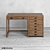 Modern Printmaker Oak Desk 3D model small image 2