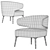 Minimalist Be-Aston Armchairs: Stylish and Functional 3D model small image 5