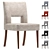 Elegant Coco Republic Lloyd Dining Chair 3D model small image 1