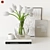 Tulip Bouquet Home Decor Set 3D model small image 1