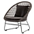 Coco Republic Bolletti Outdoor Lounge Chair 3D model small image 1