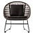 Coco Republic Bolletti Outdoor Lounge Chair 3D model small image 2