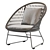 Coco Republic Bolletti Outdoor Lounge Chair 3D model small image 5