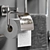 Sleek Stainless Steel Bathroom Hardware 3D model small image 4