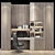 Modern White Cabinet Furniture 3D model small image 1