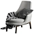 Sleek and Sophisticated: LEDA Armchair 3D model small image 5