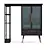 Industrial Glass Bar Cabinet 3D model small image 3
