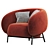Cider Edition Curl Armchair: Chic and Comfy 3D model small image 1