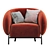 Cider Edition Curl Armchair: Chic and Comfy 3D model small image 2