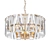 Elegant Ruby Crystal Gold Chandelier 3D model small image 1