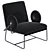 Sleek Long Armchair by Grado 3D model small image 4