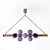 Midcentury Murano Glass & Brass Chandelier 3D model small image 1