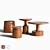 Functional Turn Tables Set  Compact and Stylish Furniture Set for Any Space! 3D model small image 1