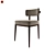 Sleek Oak Dining Chair 3D model small image 3