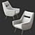 Modern White Armchair with Sleek Design 3D model small image 4