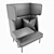 Elegant Cadence Highback Sofa 3D model small image 5