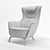 Elegant Mamy Blue Armchair 3D model small image 3