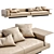 Modern Luxury Sofa: Konnery by Minotti 3D model small image 1