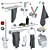 Essentials Bathroom Accessory Set 3D model small image 1