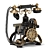 Vintage Rotating Dial Antique Telephone 3D model small image 4