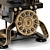 Vintage Rotating Dial Antique Telephone 3D model small image 6