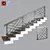 Elegant Wood Stairs 15 3D model small image 1