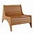 Gartner Teak Lounge Chair: Stylish Outdoor Seating 3D model small image 1