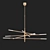 Elegant Ten-Light Articulating Chandelier 3D model small image 1