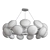 Elegant Round Bulb Chandelier 3D model small image 2