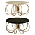 Glamorous Gold Metal & Glass Coffee Table 3D model small image 3