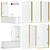 Luxury Bath Screens & Bathtubs Gold Set 3D model small image 1