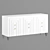Sleek White Lacquer Buffet 3D model small image 1