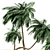 Tropical Paradise: 4 Coconut Palms 3D model small image 2