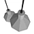 Minimalist Sand Cement Pendant Light 3D model small image 2