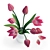Elegant Tulips in Vase 3D model small image 1